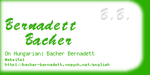 bernadett bacher business card